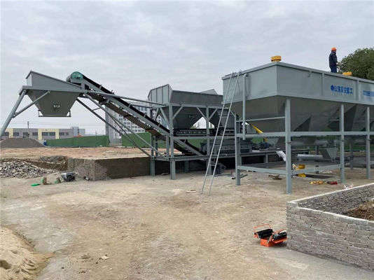 Geautomatiseerd Mobiel Grond het Mengen zich Installatiemateriaal 120KW met Horizontale Cementbak