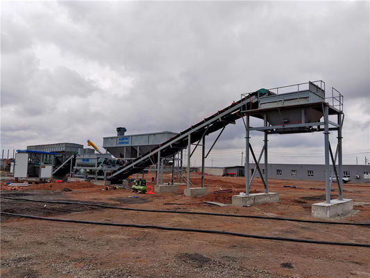 90kw grondcement die Post mengen met Tweelingschacht Gedwongen Mixer Volledige Automatisch
