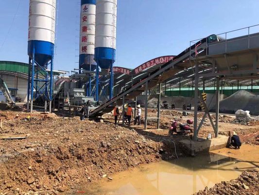Een mobiele bodemmenginstallatie met een hoge productiviteit, aangepast aan bouwprojecten