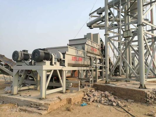 Aanpasbare mobiele grondmenginstallatie voor bouwprojecten